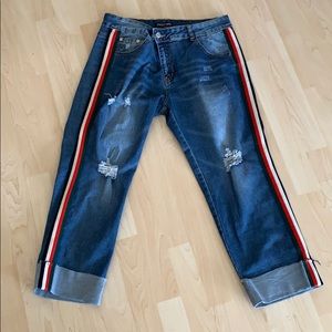 sweet look pinstripe jeans